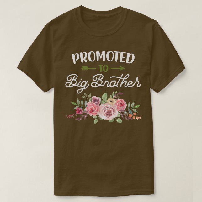Floral Son Promoted Big Brother Pregnancy Reveal B T-Shirt (Design Front)