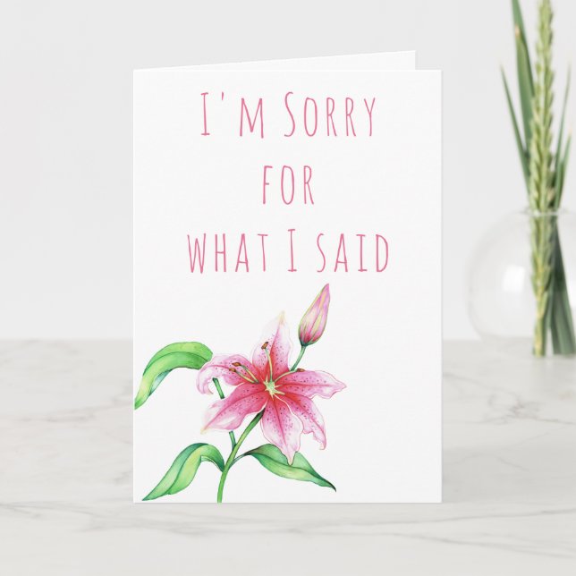 Floral Sorry Card (Front)