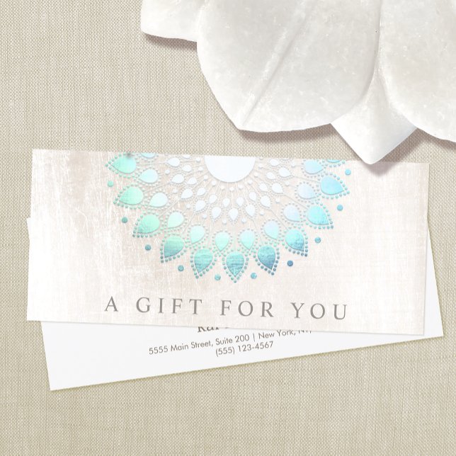 Floral Spa  Turquoise Lotus Gift Certificate (Creator Uploaded)