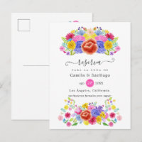 Floral Spanish Fiesta Wedding Save the Date