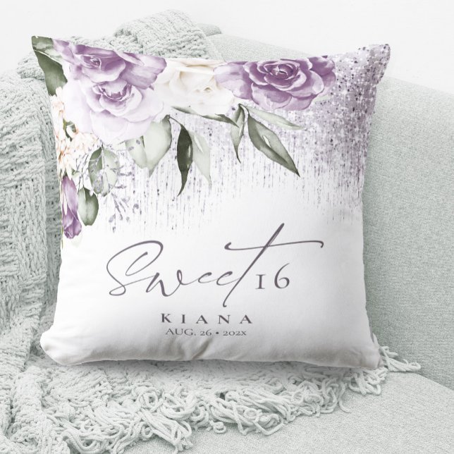 Floral Sparkles Sweet Sixteen Mauve ID912 Cushion (Creator Uploaded)
