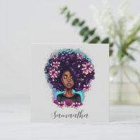 Floral Sparkling Afro Woman