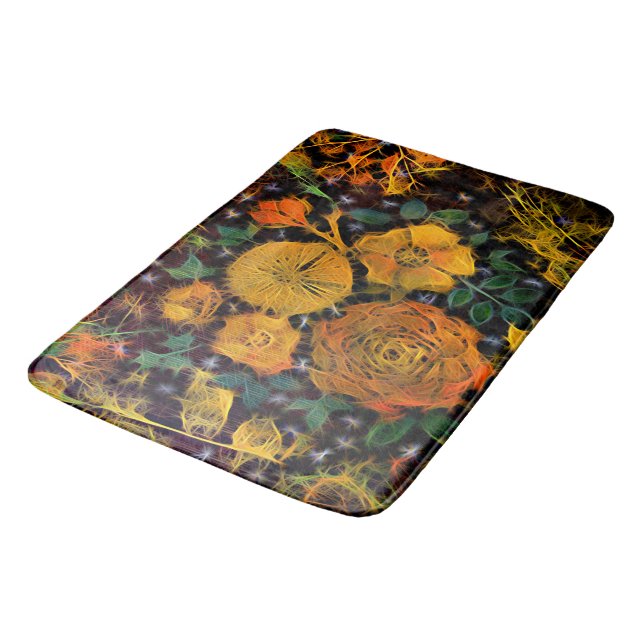 Floral Sparks Bath Mat (Angled)