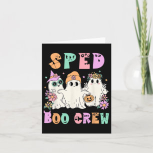 Floral Sped Boo Crew Halloween Ghost Special Ed Sp Card