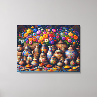 "Floral Spice Bazaar" Canvas Print