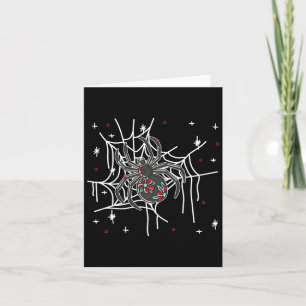 Floral Spider Web Lazy Halloween Costume Cute Card