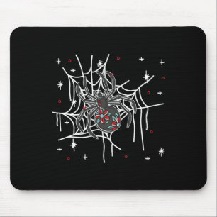 Floral Spider Web Lazy Halloween Costume Cute Mouse Pad