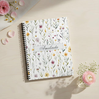 Floral Spiral Notebook – Elegant & Delicate 