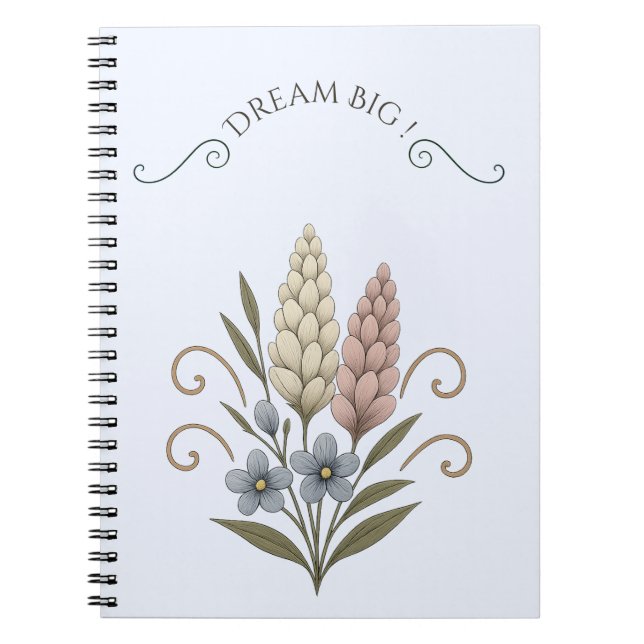 Floral Spiral Photo Notebook | Elegant Journal  (Front)