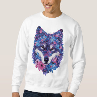 Floral Spirit Wolf – Nature and Strength Sweatshirt