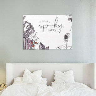 Floral Spooky Halloween Birthday Party  Poster