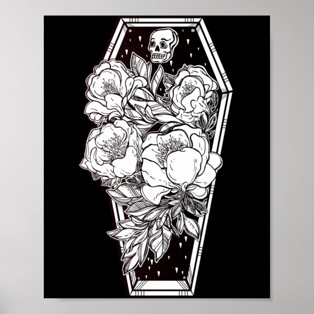 Floral Spooky Halloween Poster (Front)