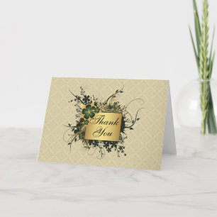 Floral Spray Elegant Thank You Card