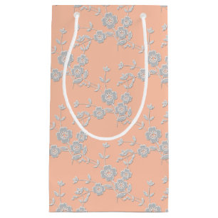 Floral Spray Style 1, PEACH-WHITE-GIFT BAG s