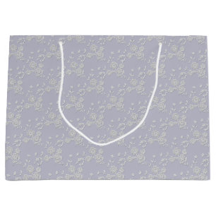 Floral Spray Style 1, PURPLE-WHITE-GIFT BAG L