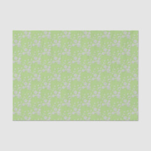 Floral Spray Style 1, White-Sprg Green TISSUE WRAP Paper