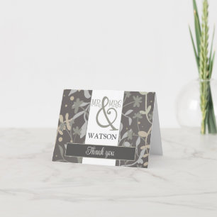 Floral Sprigs Inspirivity Modern Elegant Pretty Thank You Card