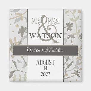 Floral Sprigs Simple Modern Elegant Inspirivity Magnet
