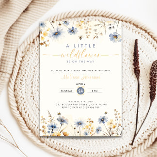 Floral Spring - A Little Wildflower Baby Shower Invitation