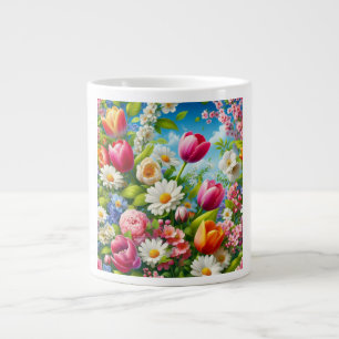 Floral/spring artwork  large coffee mug