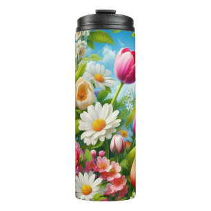 Floral/spring artwork  thermal tumbler