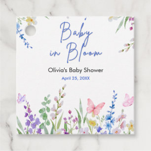 Floral Spring Baby in Bloom Baby Shower   Favour Tags
