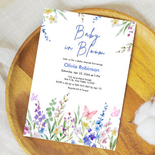 Floral Spring Baby in Bloom Baby Shower  Invitation