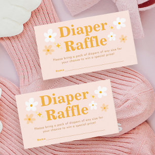Floral Spring Baby Shower Diaper Raffle  Enclosure Card
