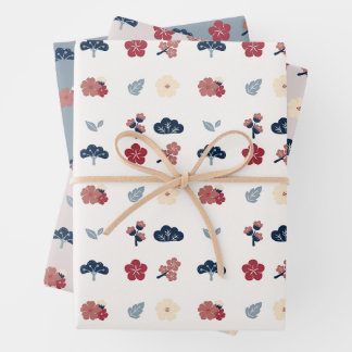 Floral Spring Boho Botanical  Wrapping Paper Sheet