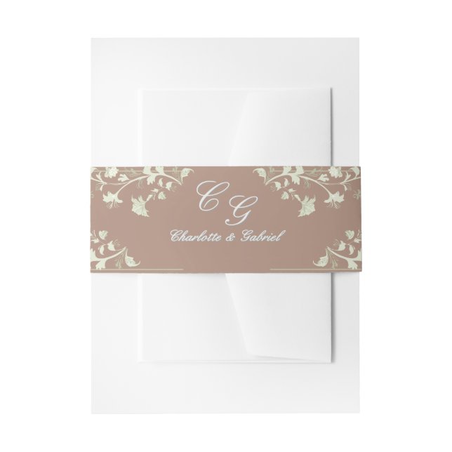 Floral Spring Chinoiserie Belly Band Invitation Belly Band (Front Example)