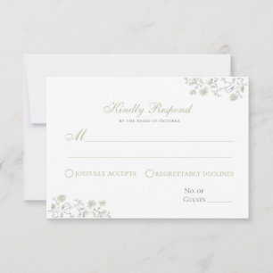 Floral Spring Chinoiserie Response Card