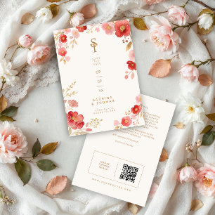 Floral Spring Colorful Romantic Pastel Wedding Save The Date