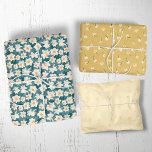 Floral Spring Daffodil | Teal and Yellow Wrapping Paper Sheet<br><div class="desc">These floral spring daffodil teal and yellow wrapping paper sheets are perfect for gift giving. Delight your friends,  family and gift recipients with beautifully coordinating wrapping paper.</div>