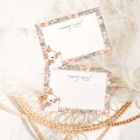 Floral Spring Easter Girls Thank You Card