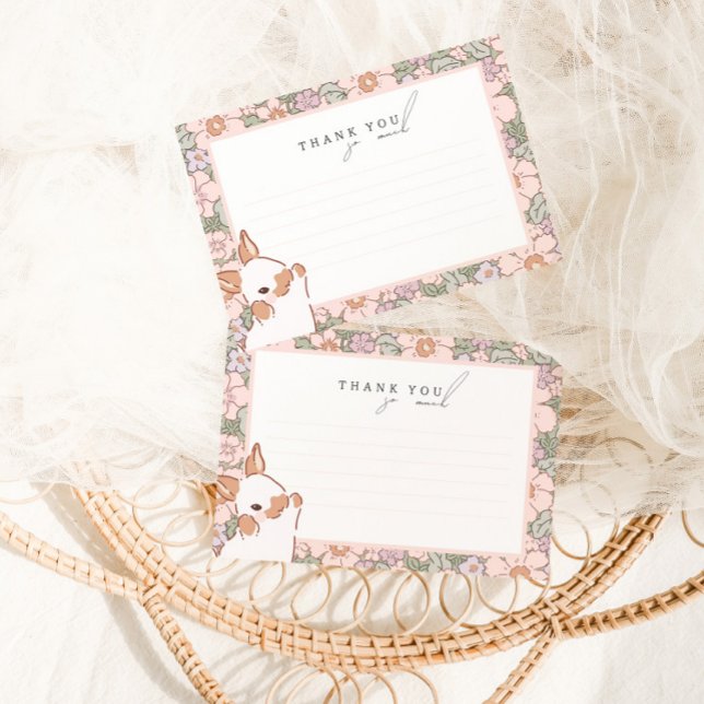 Floral Spring Easter Girls Thank You Card (Creator Uploaded)