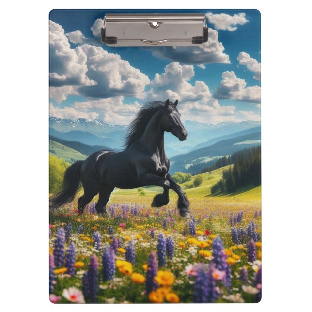 Floral/spring horse/stallion  clipboard (Front)