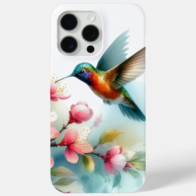 Floral/spring hummingbird artwork  Case-Mate iPhone case (Back)