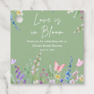 Floral Spring Love is in Bloom Bridal Shower Favour Tags