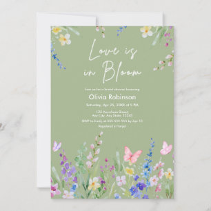 Floral Spring Love is in Bloom Bridal Shower  Invitation