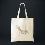 floral spring monogram H wedding Bridal Shower Tote Bag<br><div class="desc">***this design is part of a collection*** _______________________ this design template is fully editable and customisable by you the customer - click personalise further button if you wish to move, add, delete, or make significant changes to the design _______________________ *if you have any DESIGN questions or need more designs or...</div>