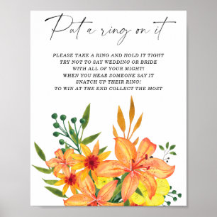 Floral spring put a ring on it game poster
