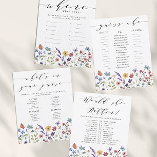 Floral Spring Summer Where were They Bridal Game