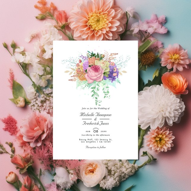 Floral Spring Wedding Invitation (Creator Uploaded)