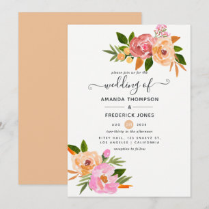Floral Spring Wedding Invitation