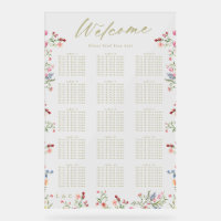 Floral Spring Wedding Welcome Seating