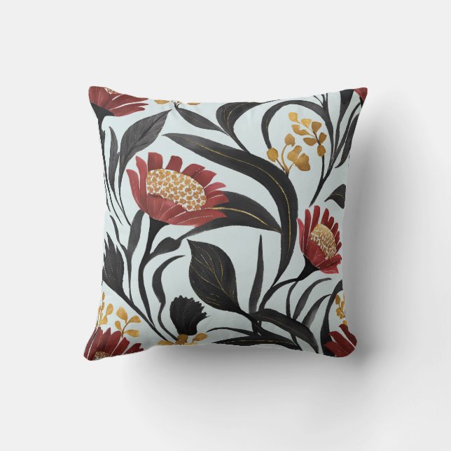 Floral Square Pillow (Back)