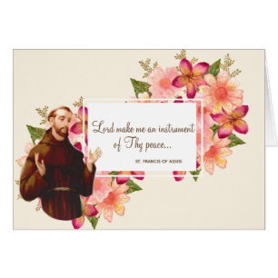 Floral St. Francis of Assisi Quote