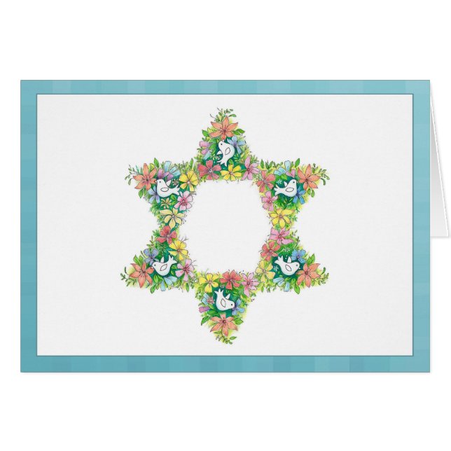 Floral Star of David (Front Horizontal)