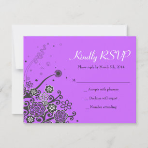 Floral Star of David Bat Mitzvah Invitation Reply
