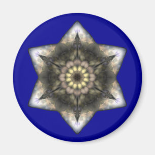 Floral Star of David Magnet